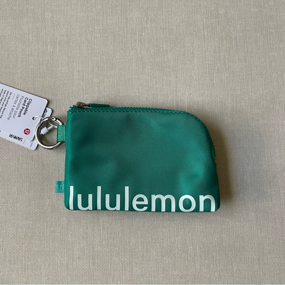 Lululemon Clippable Card Pouch - Maldives Green/Mint Moment